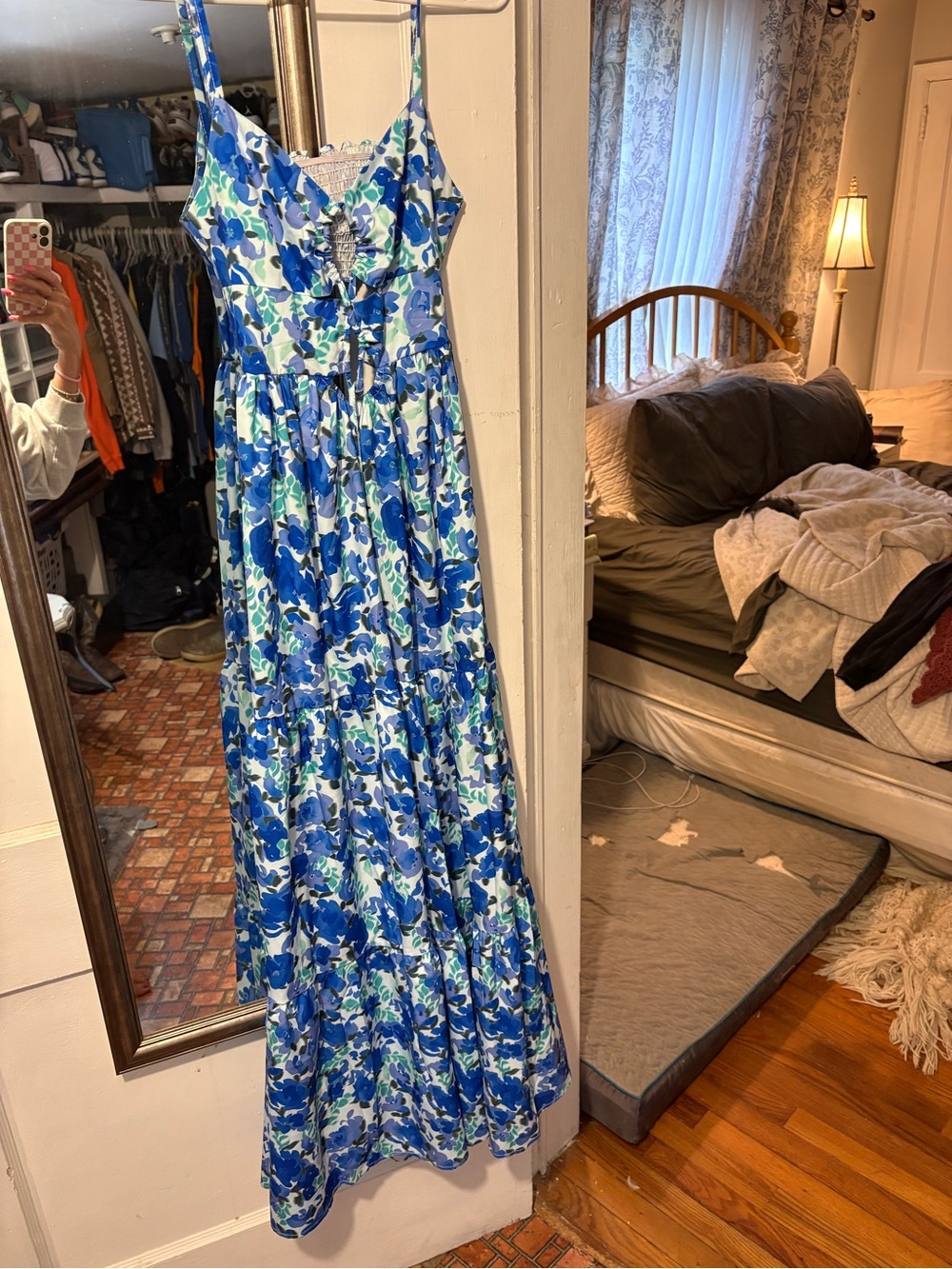 Blue Floral Maxi Dress